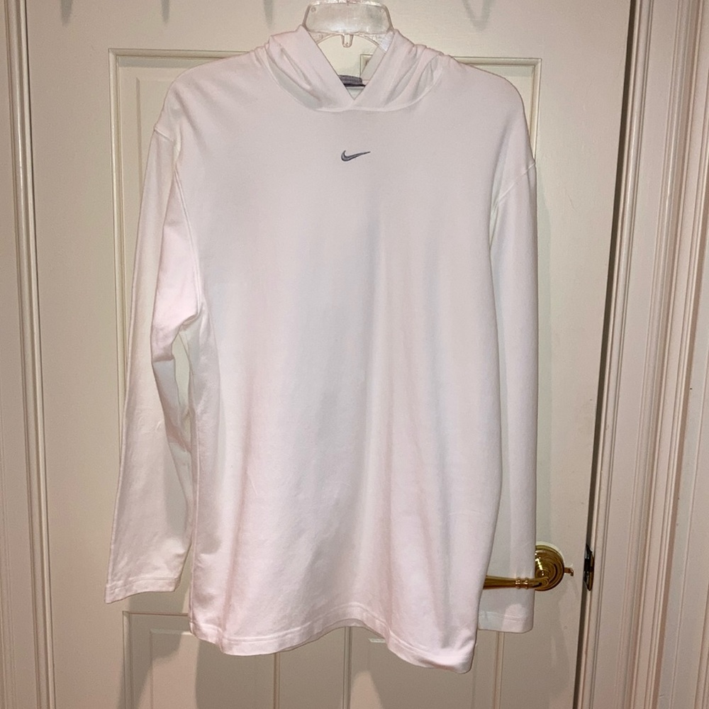 Nike white hoodie.